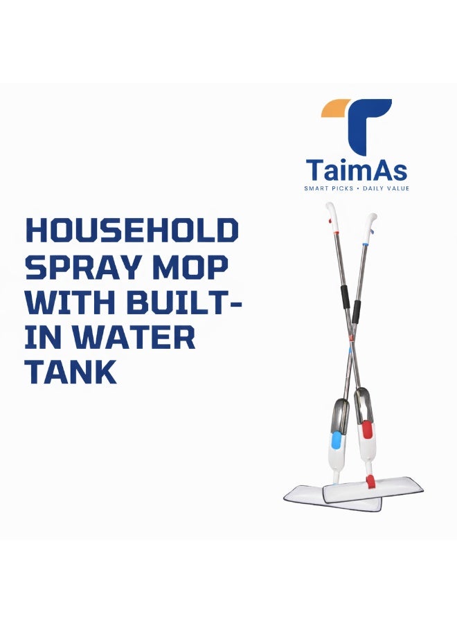 TaimAs Household Spray Mop with Built-In Water Tank – Reusable Microfiber Floor Cleaning Mop - Image 1